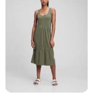 Gap Factory Sleeveless Tiered Midi Dress
